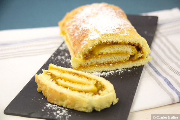 Gâteau roulé pommes mangues de Charles & Alice