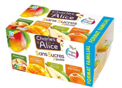 Panaché de Pommes, P-Mangues, P-Poires, P-Abricots de Charles & Alice