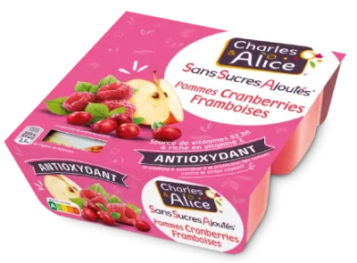 Pommes Cranberries Framboises de Charles & Alice