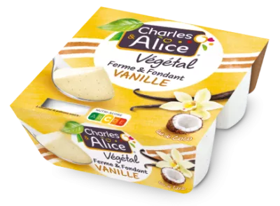 dessert végétal charles et alice ferme et fondant au lait de coco vanille