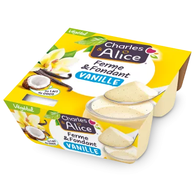Ferme&Fondant Coco Vanille 4x95g Charles et Alice Végétal 3D