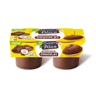 Charles&Alice desserts végétaux Gourmand Coco Chocolat 2x110g Charles et Alice Végétal 3D - 2025