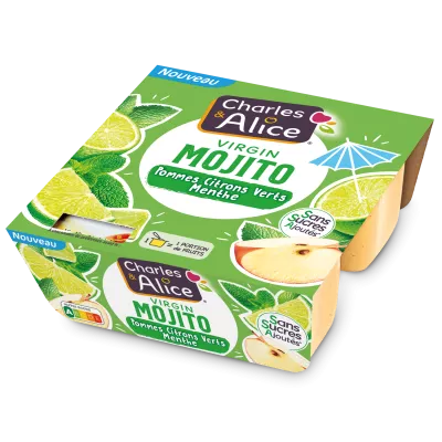 Visuel Virgin Mojito Pommes Citrons Vert Menthe x4