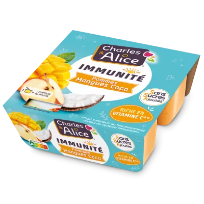 Visuel Immunité Pommes Mangues Coco x4