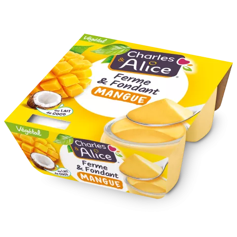 Ferme&Fondant Coco Mangue 4x95g Charles et Alice Végétal 3D