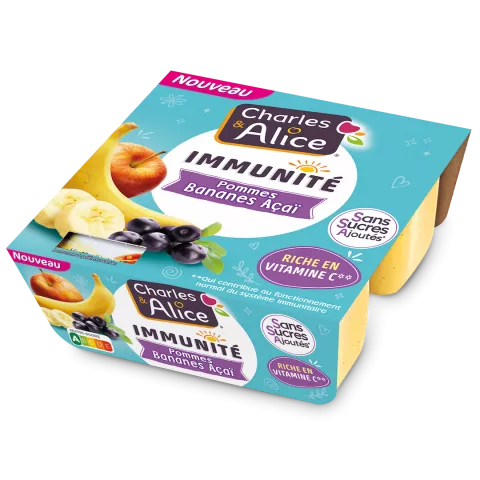 Visuel 3297760099147-Immunité Pommes Bananes Açaï x4